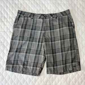 O'Neill Plaid Shorts Mens 38 Grey Good Casual Surf Checkered Walk Shorts